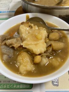 すいとんの盛り付け例